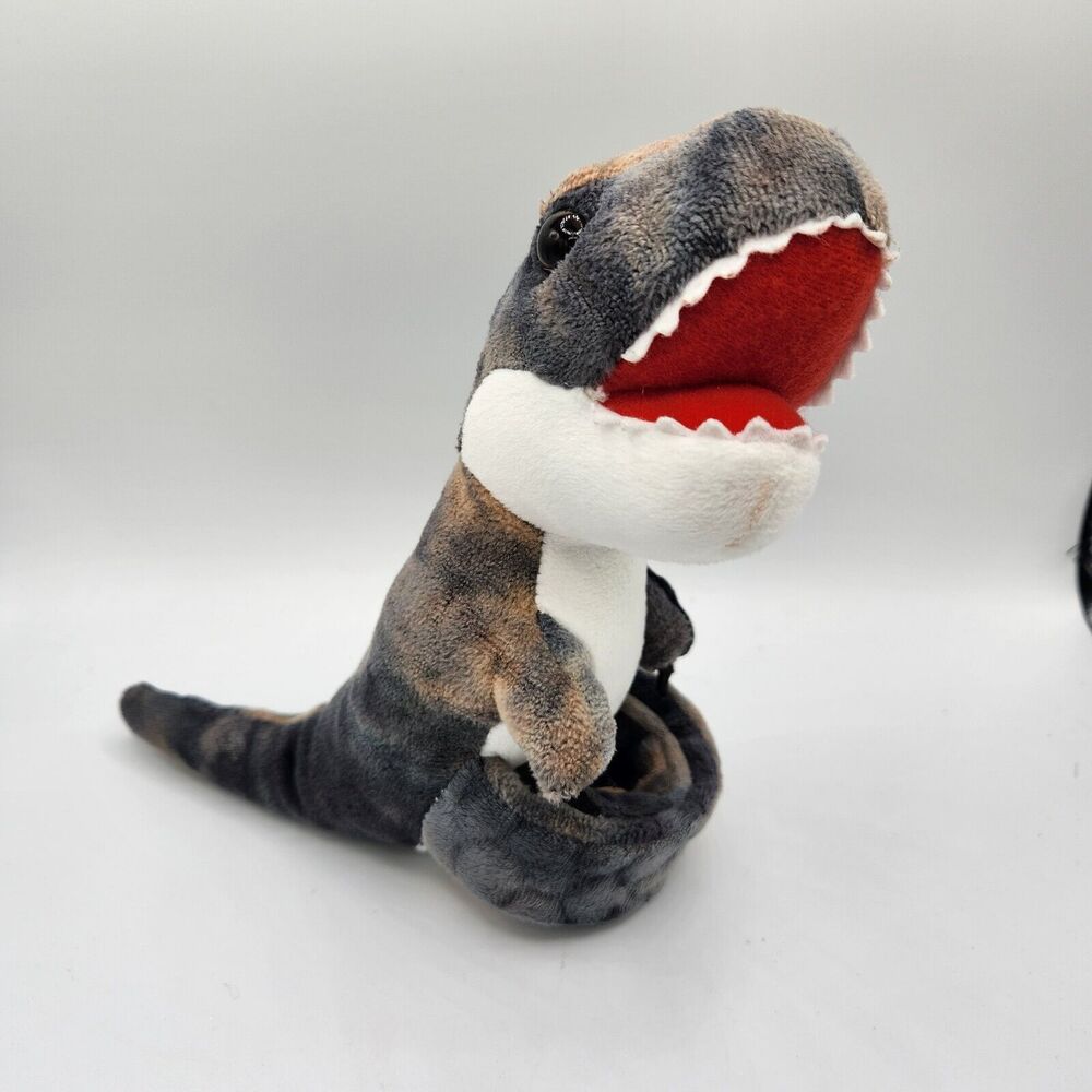 Wild Republic Huggers Dinosaur T-Rex Dino Plush Wrist Slap Bracelet 8” Stuffed